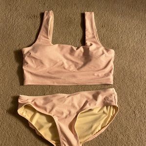 Unworn Albion fit peach dot bikini